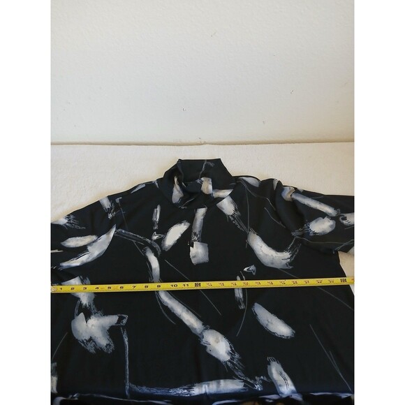 Grace The Perfect Fit Womens Blouse Tunic 2X Black Mock Neck 3/4 Sleeve - Picture 11 of 15